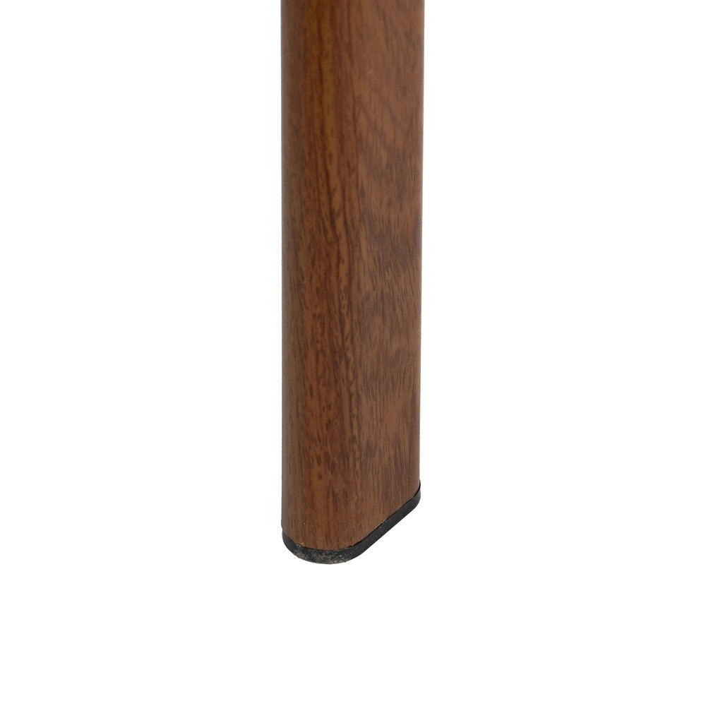 Taburete alto beige en tejido y metal – 75 cm