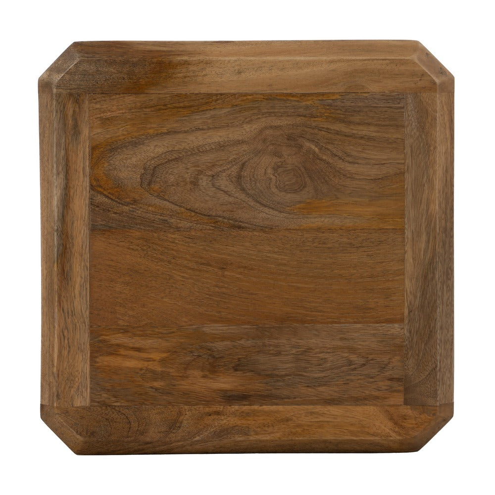 Mesa auxiliar de madera de mango marrón