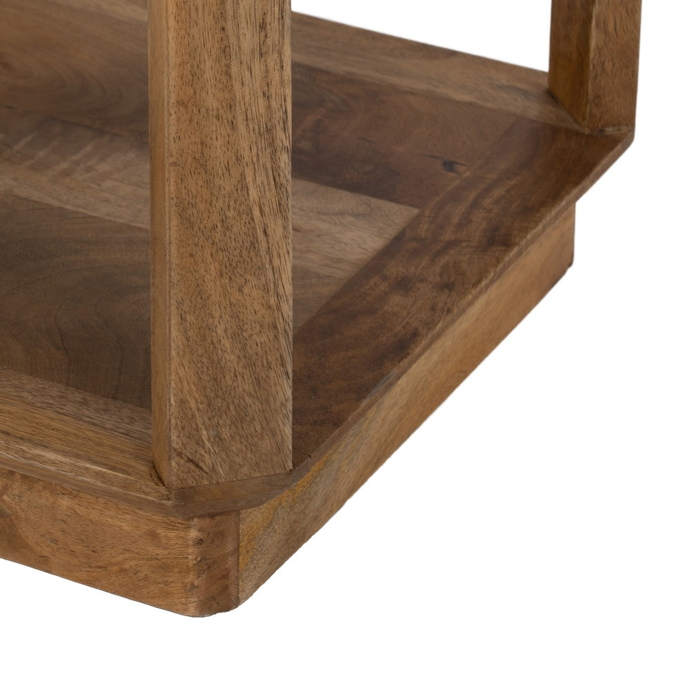 Mesa auxiliar de madera de mango marrón