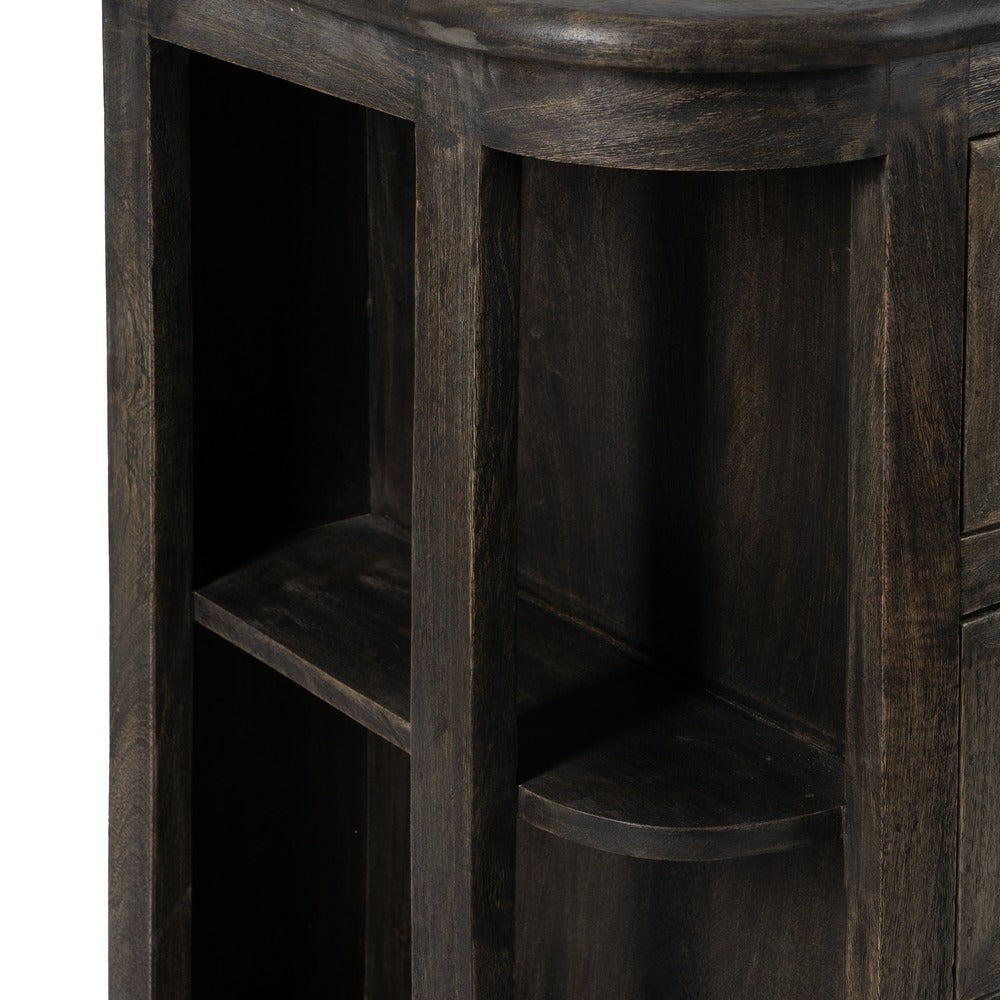 Aparador de cocina en madera de mango y mármol – 155 cm
