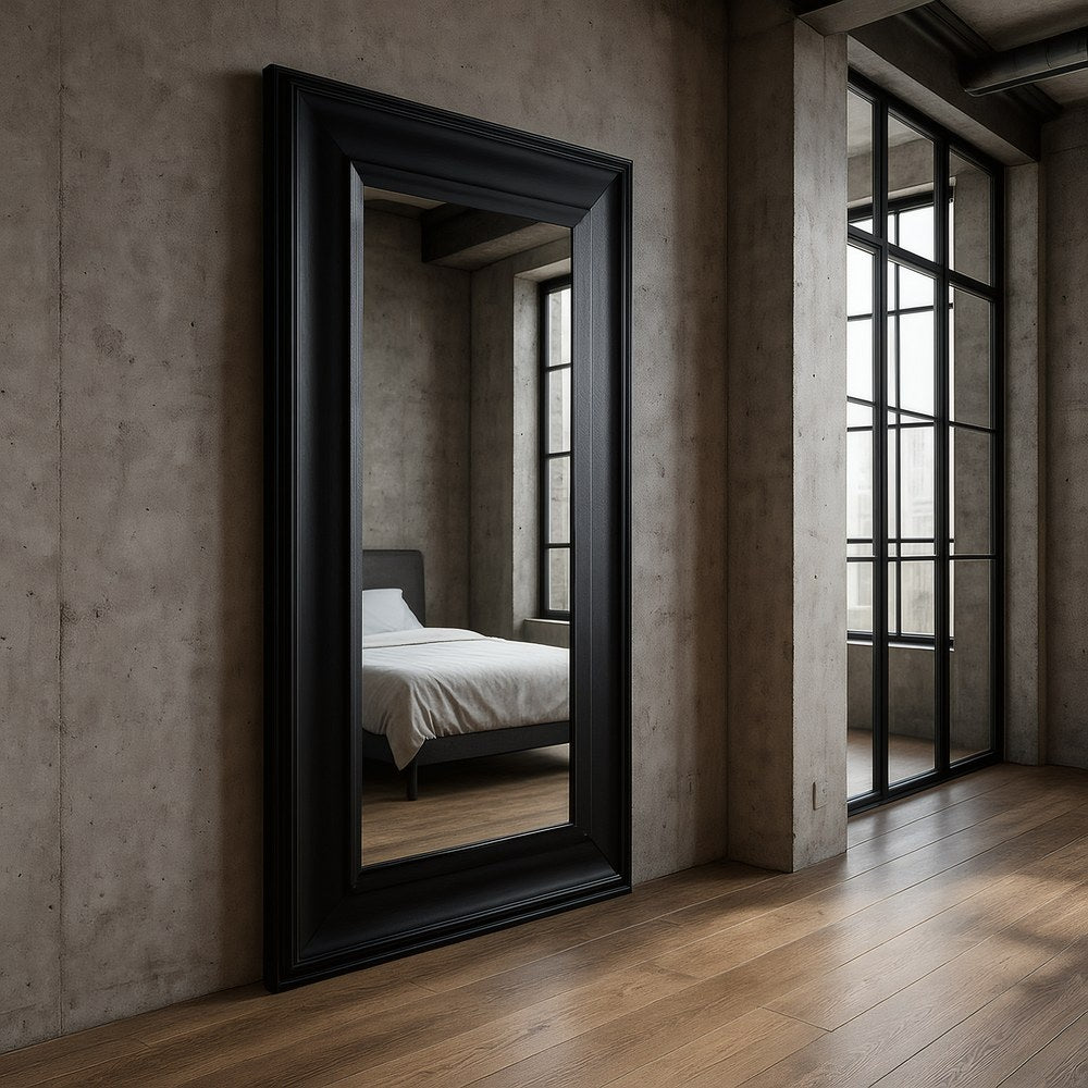 Espejo negro de madera – 201 cm