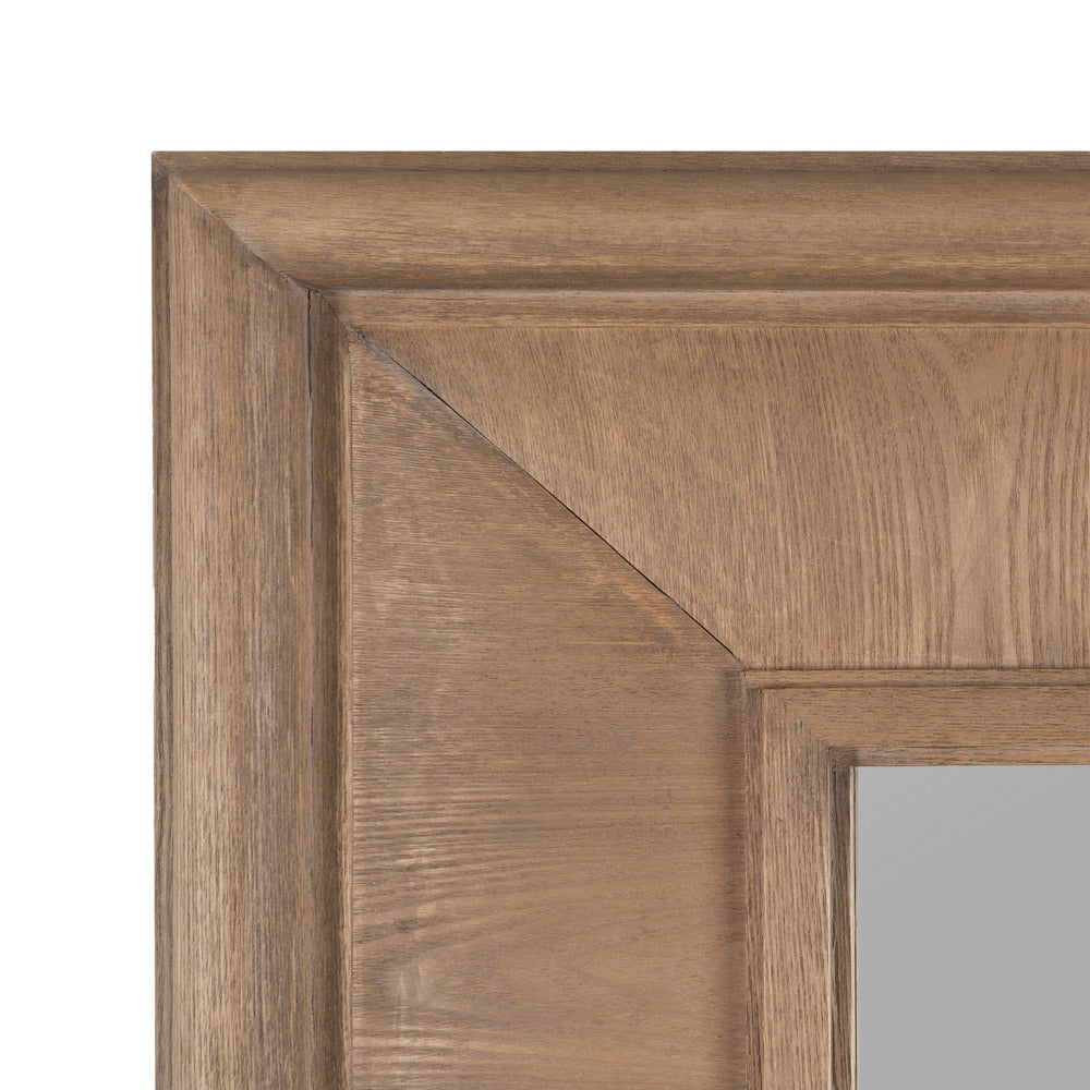 Espejo de madera natural con marco ancho – 201 cm