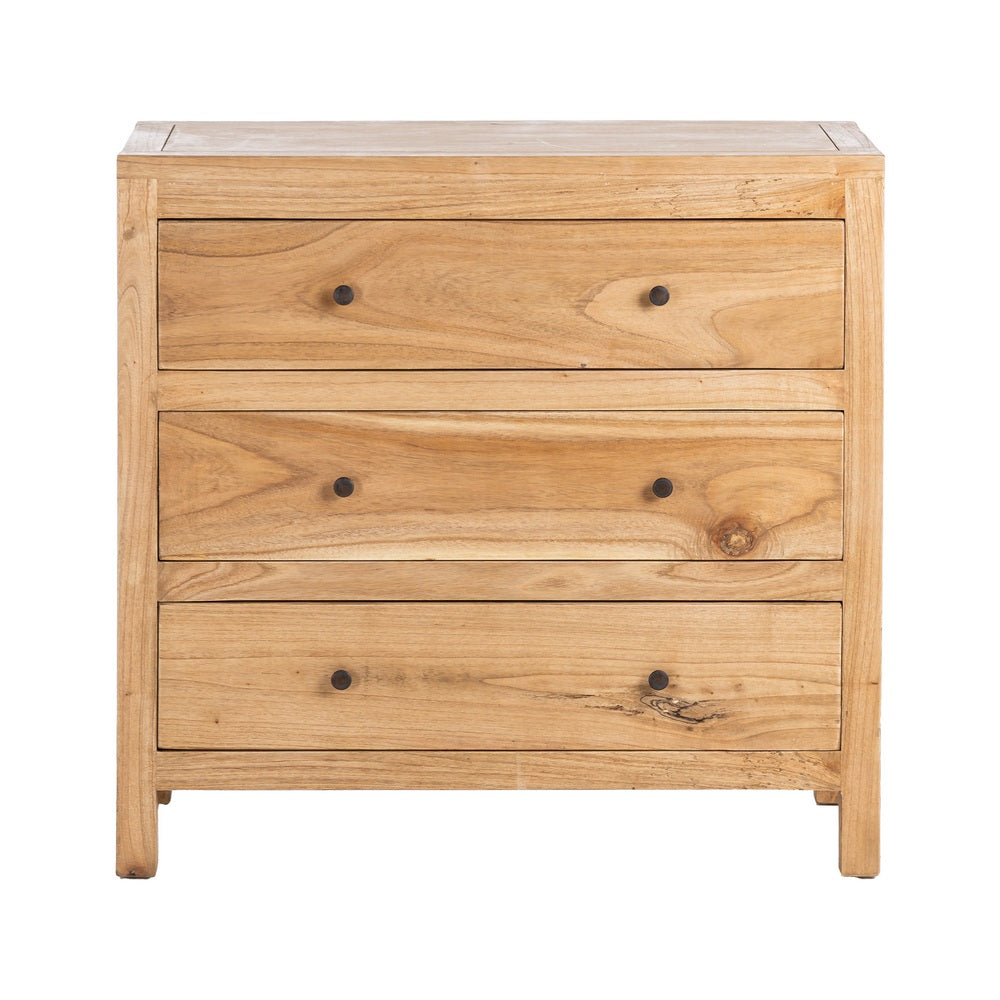 Cómoda de madera de mindi natural – 90 cm