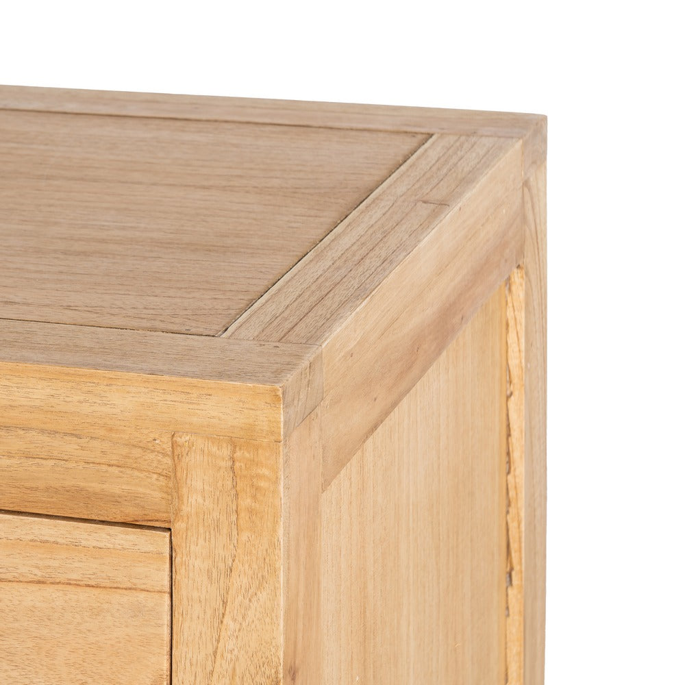 CÓMODA DE MADERA DE MINDI NATURAL – 100 CM
