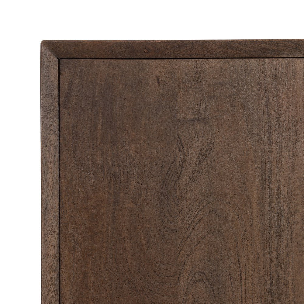 Mueble recibidor de madera de mango marrón – 100 cm