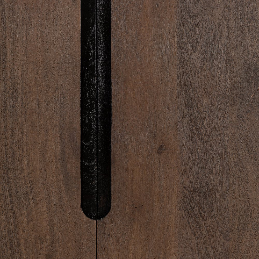 Mueble recibidor de madera de mango marrón – 100 cm