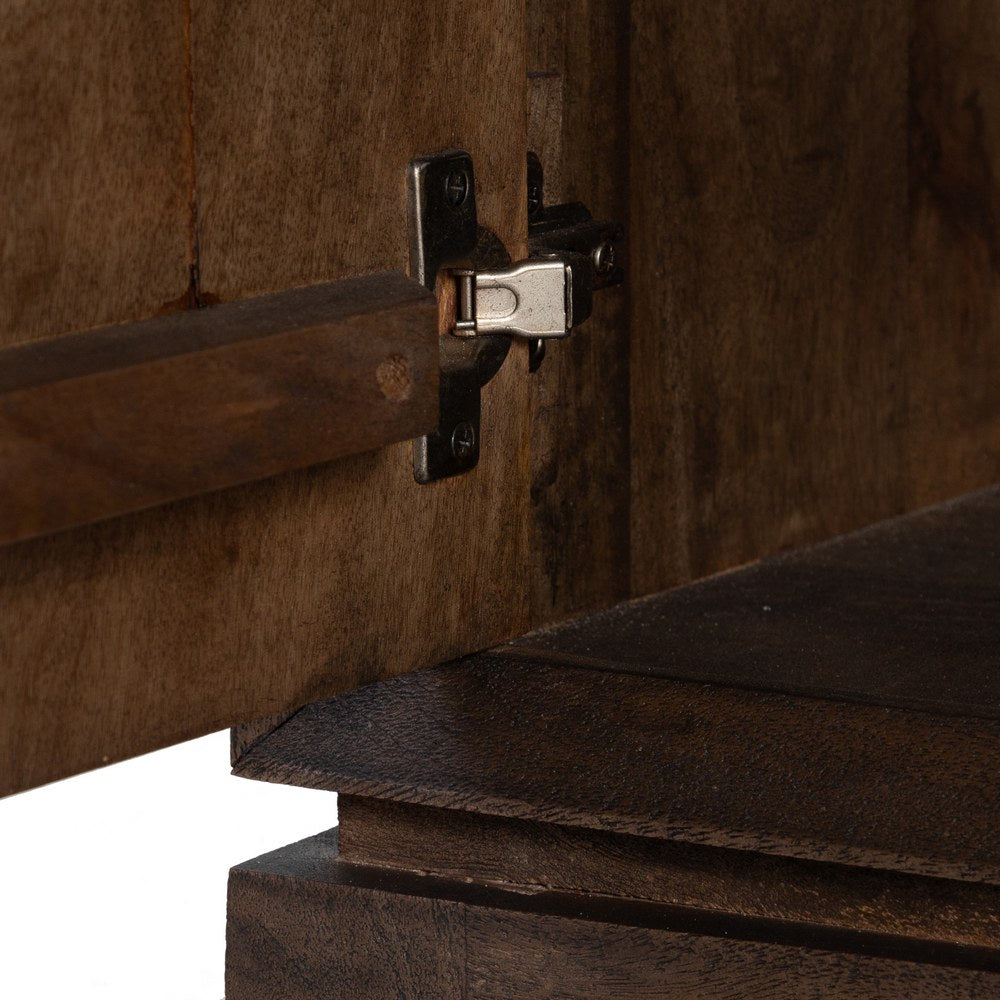 Mueble recibidor de madera de mango marrón – 100 cm
