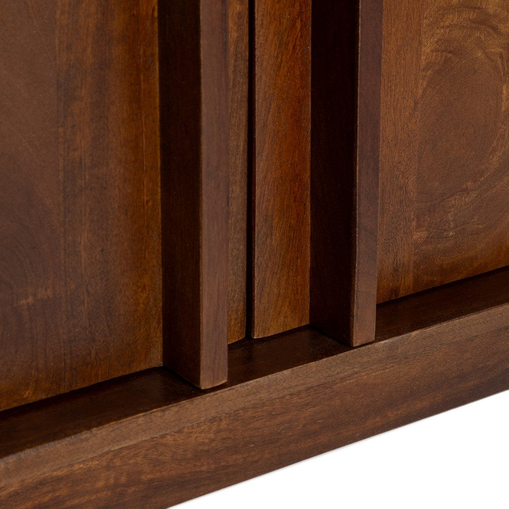 Estantería de madera de mango marrón