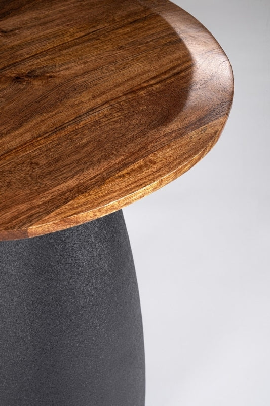 MESA AUXILIAR MADERA MANGO / ACERO