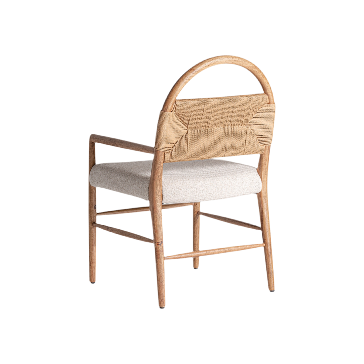 SILLa tejido / madera caucho / enea