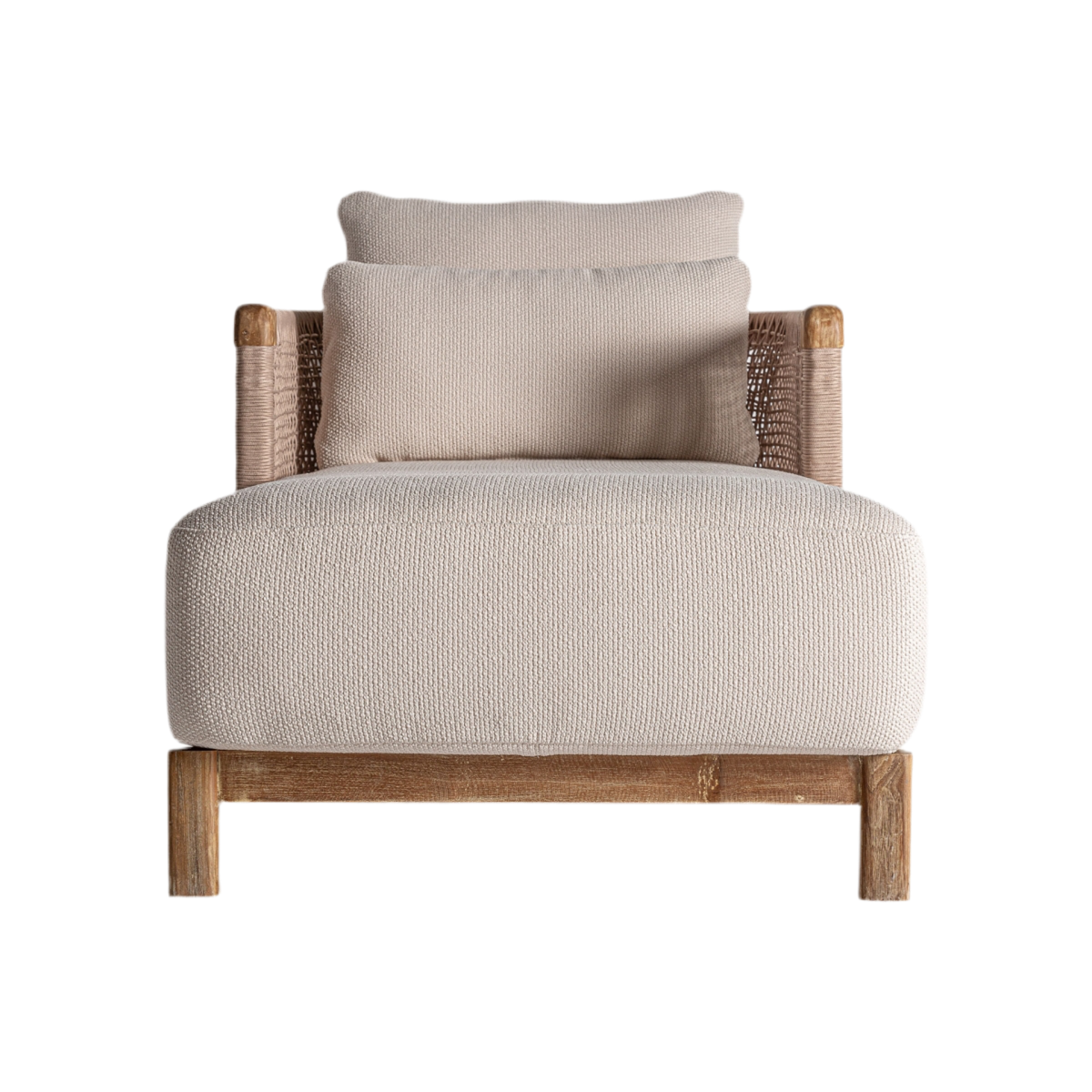 Tumbona chaise-longue madera de teca / tejido