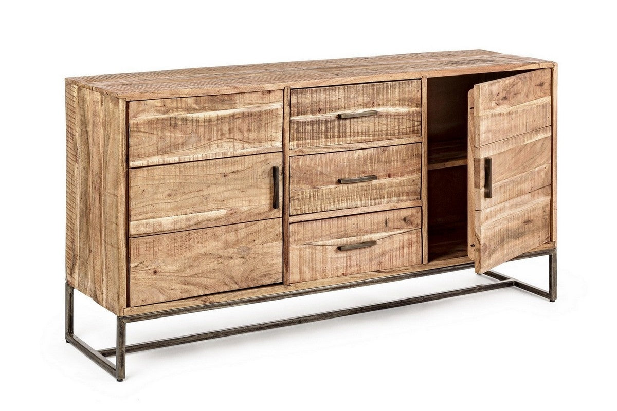 Aparador madera de acacia / acero 145cm