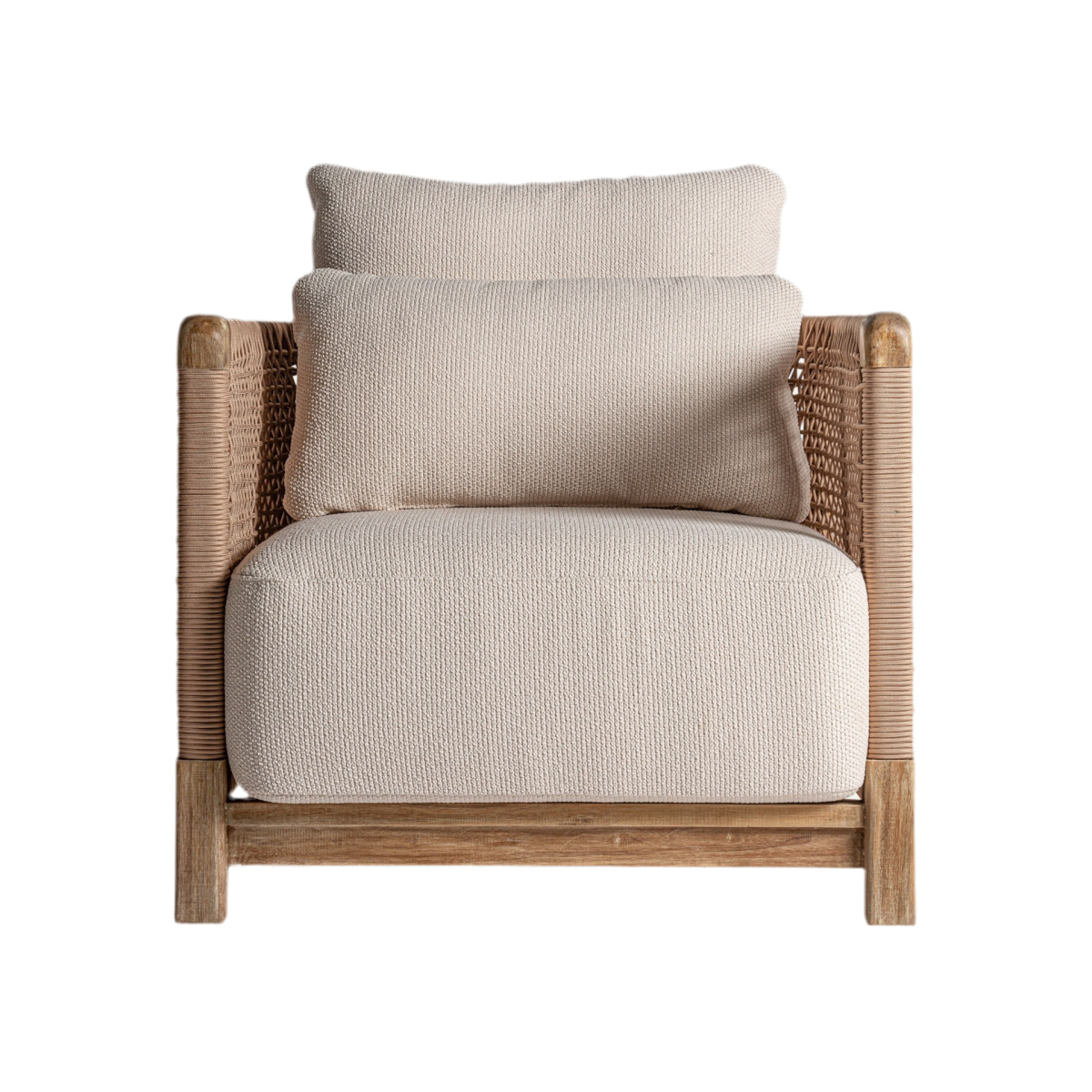 Butaca madera de teca / tejido