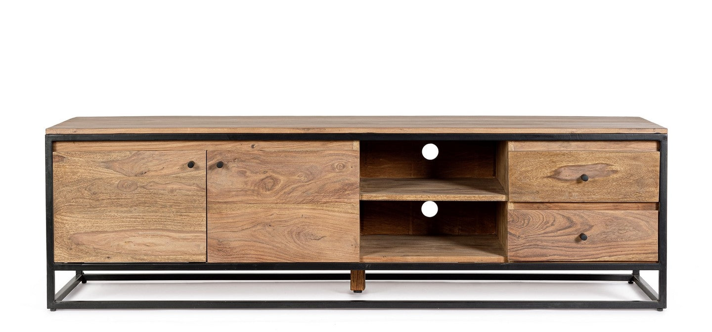 MUEBLE TV MADERA SHEESHAM / ACERO