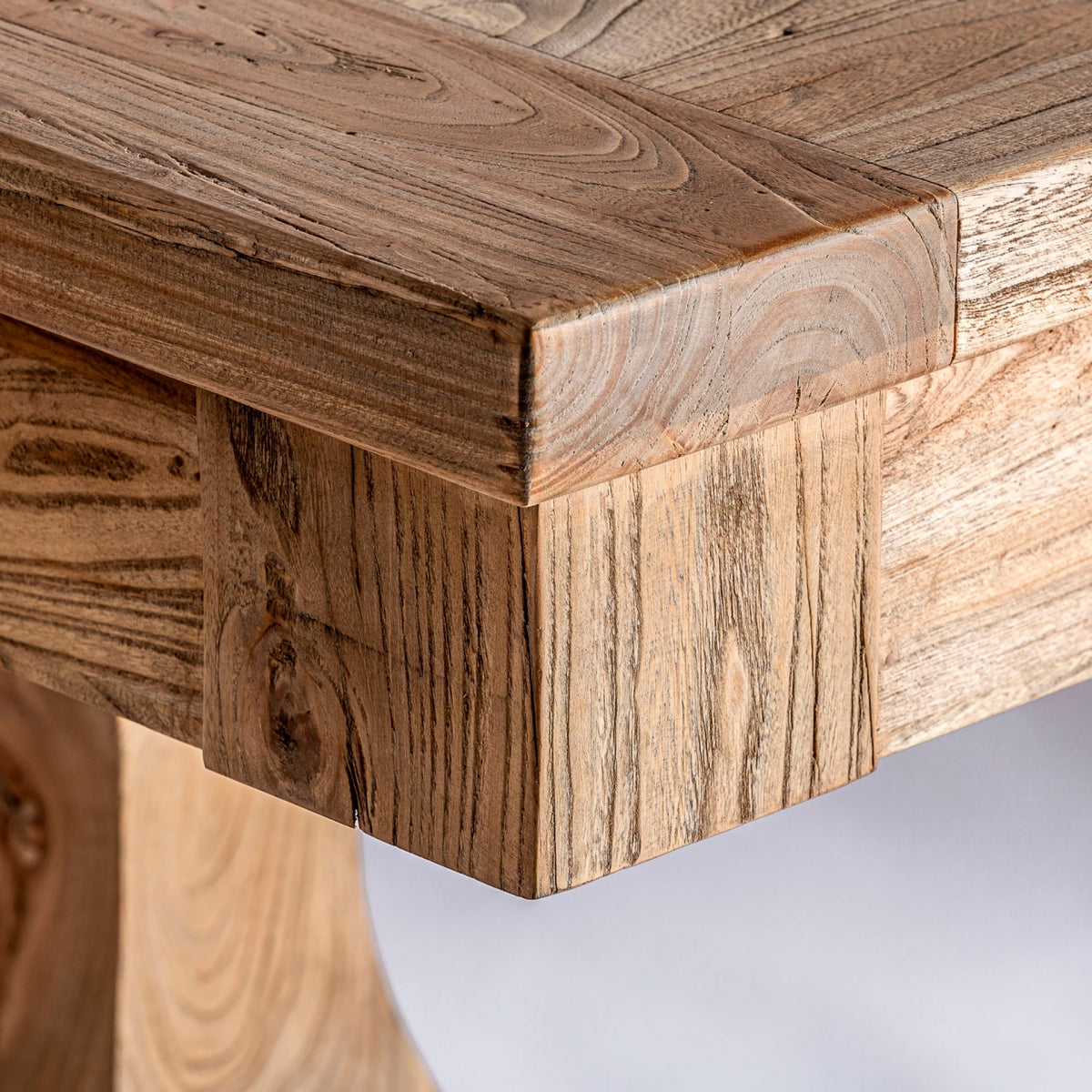 MESA COMEDOR PIEZA ÚNICA MADERA DE OLMO EXTENSIBLE
