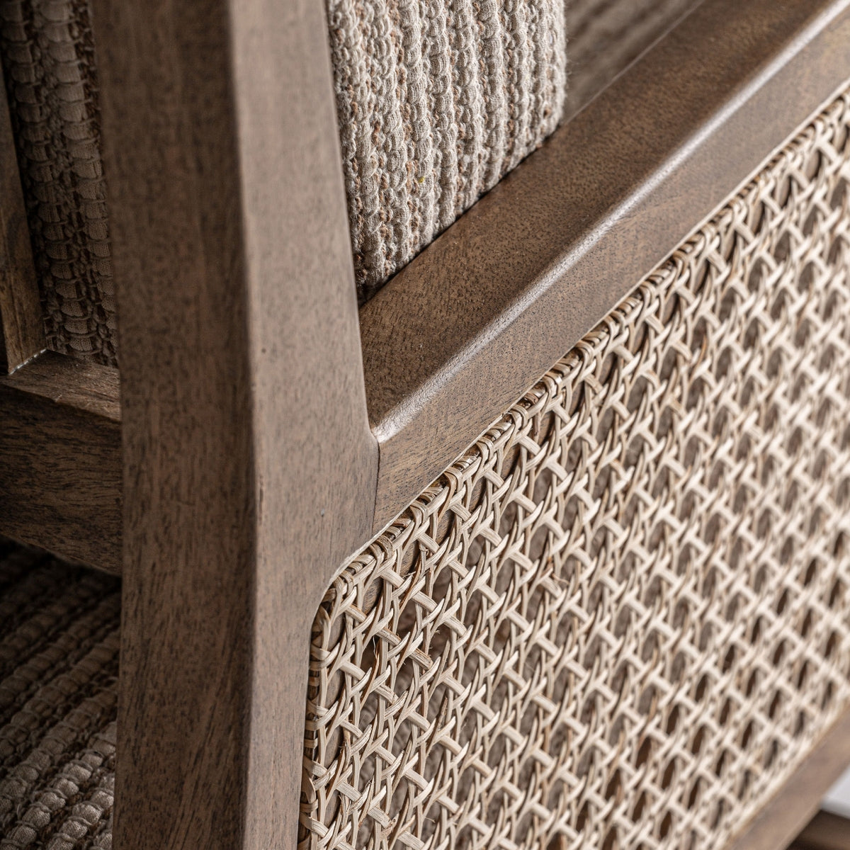 SILLa madera de mango / cannage / tejido