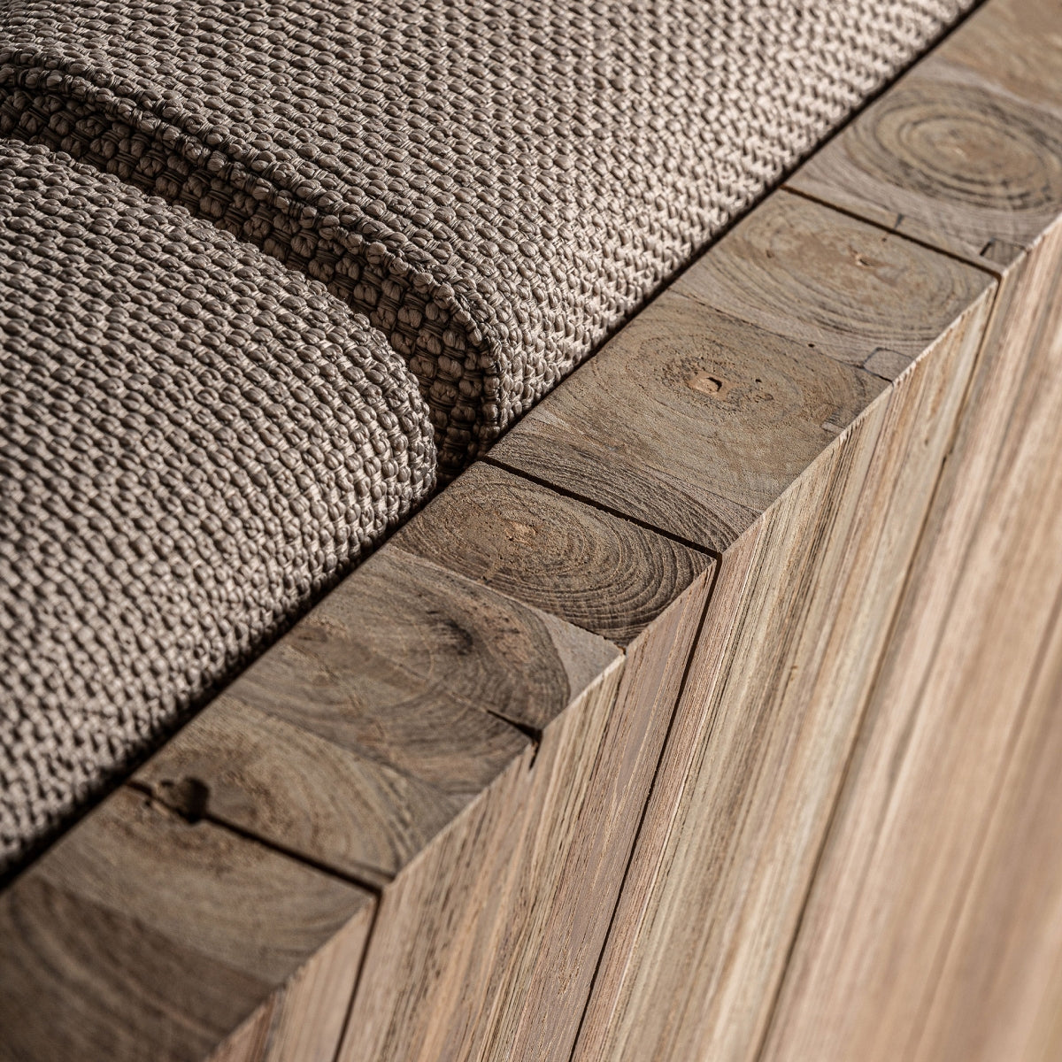 SOFÁ madera de teca / tejido