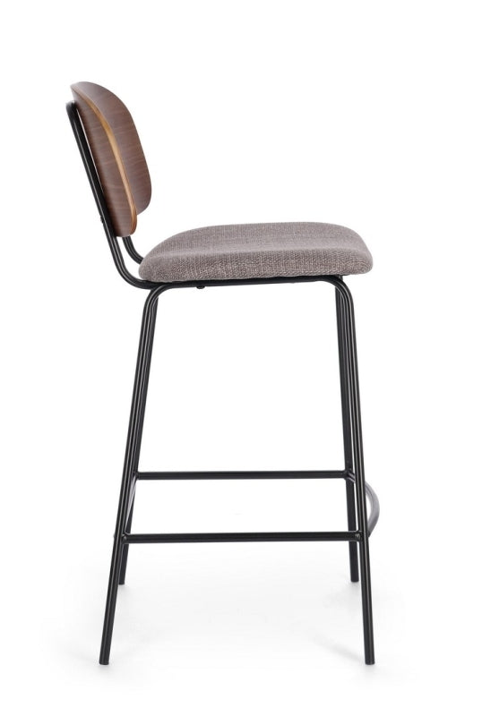 Taburete tejido / madera álamo / acero