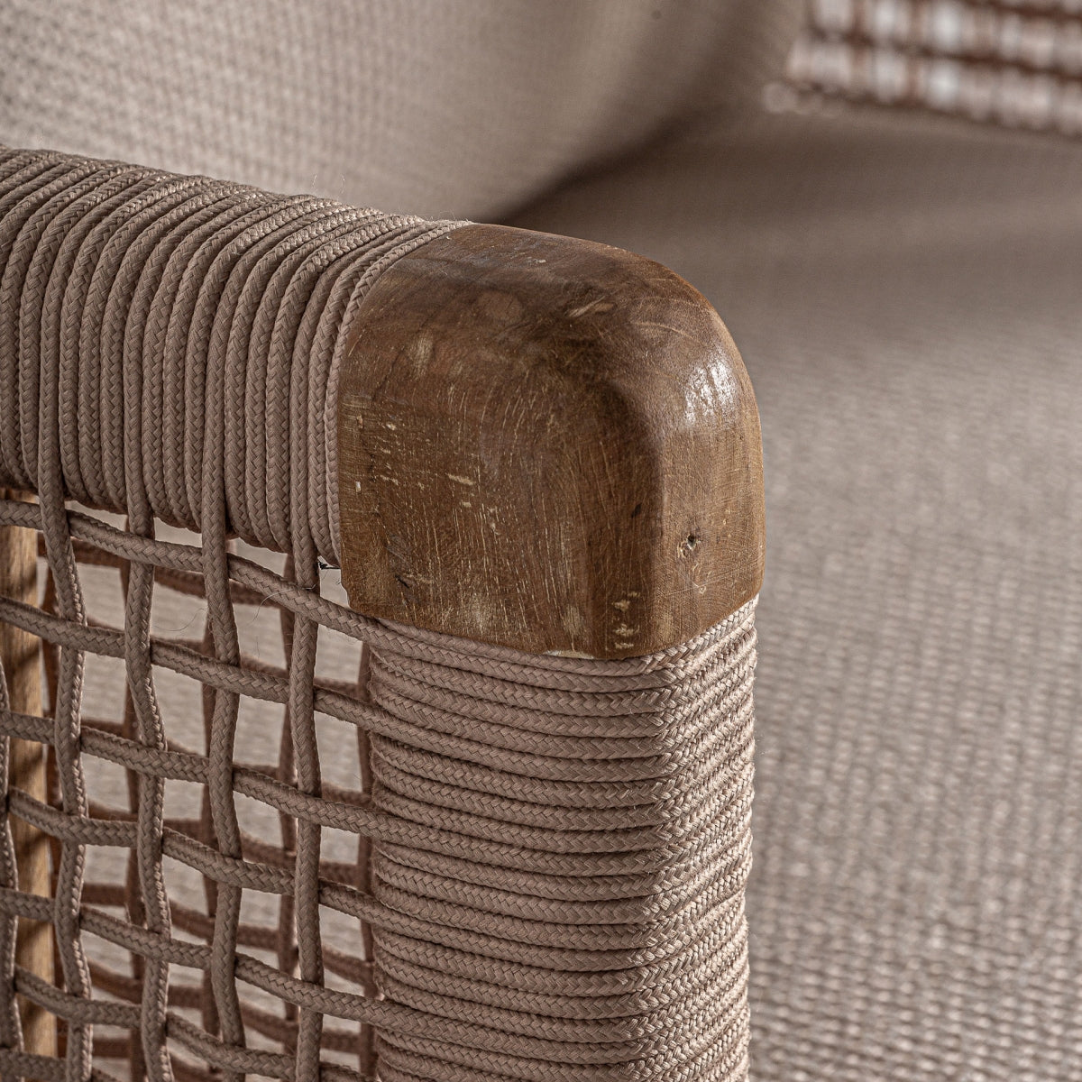 Tumbona chaise-longue madera de teca / tejido