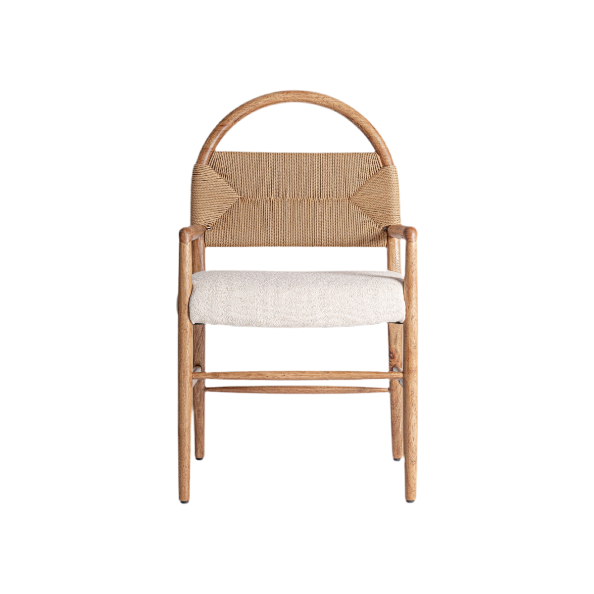 SILLa tejido / madera caucho / enea