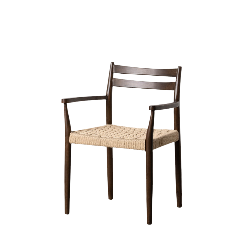 SILLA MADERA DE CAUCHO / FIBRA