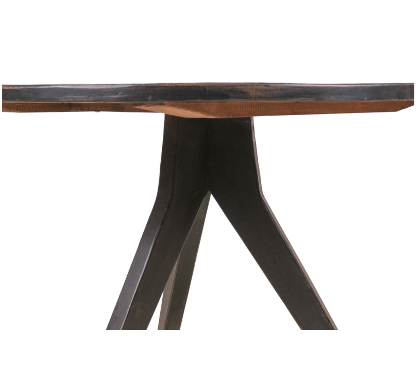 Mesa redonda de madera maciza