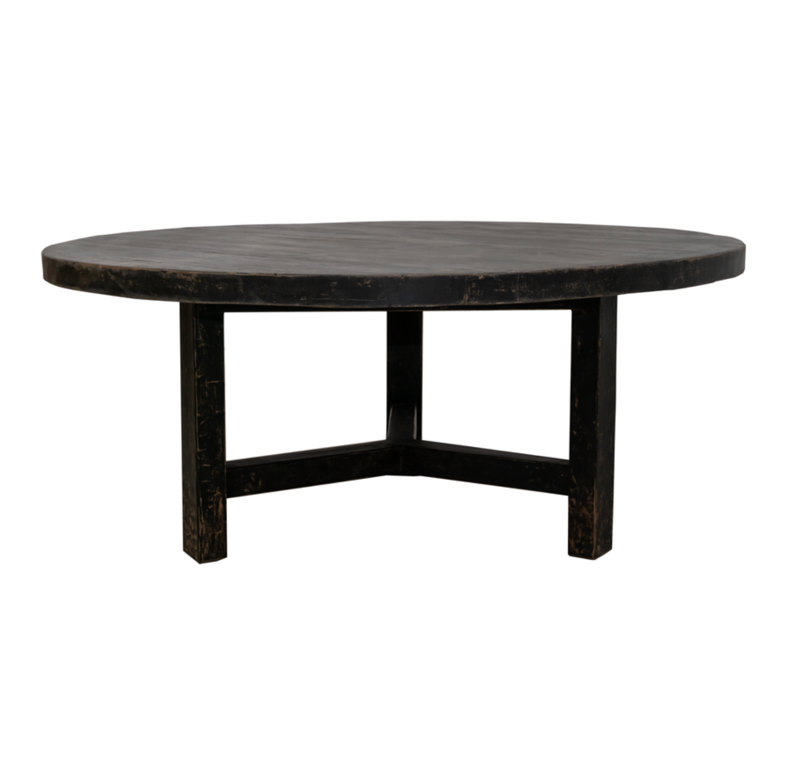 Mesa redonda de madera maciza dark