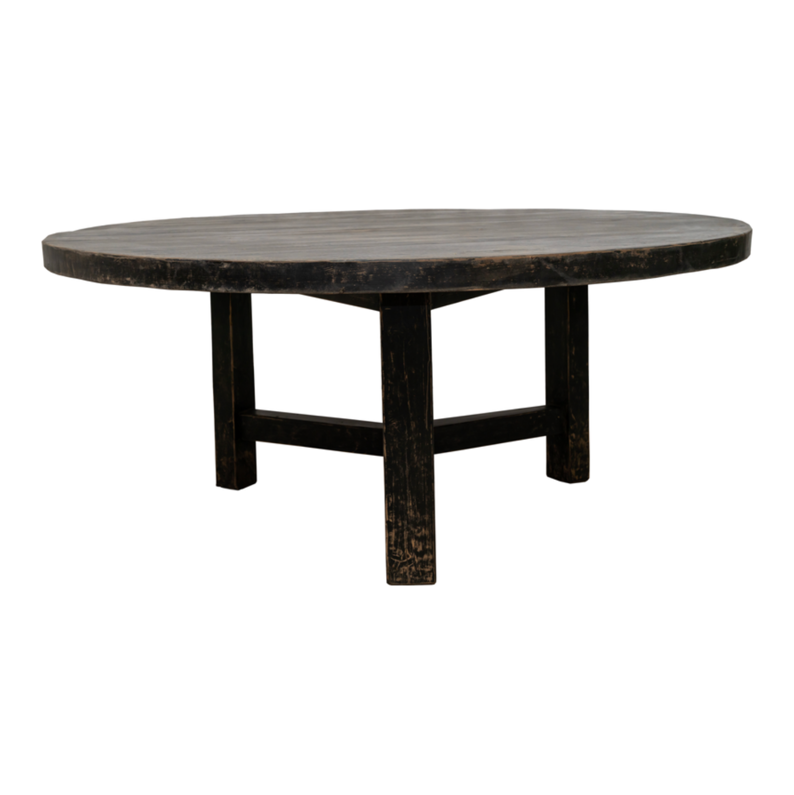 Mesa redonda de madera maciza dark