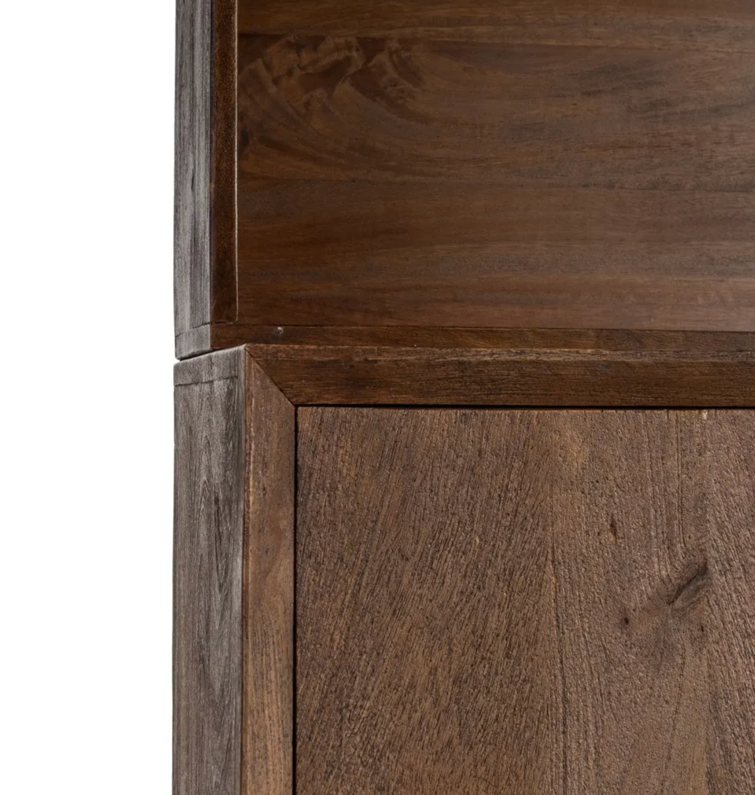 Mueble auxiliar de madera de mango marrón