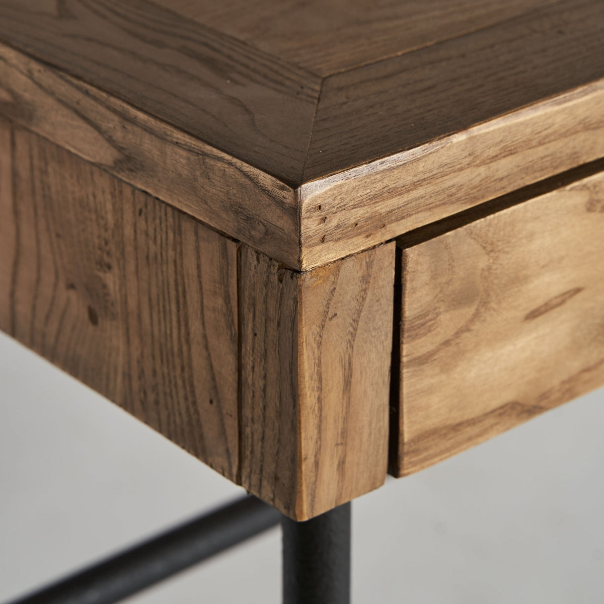ESCRITORIO MADERA DE OLMO / HIERR0