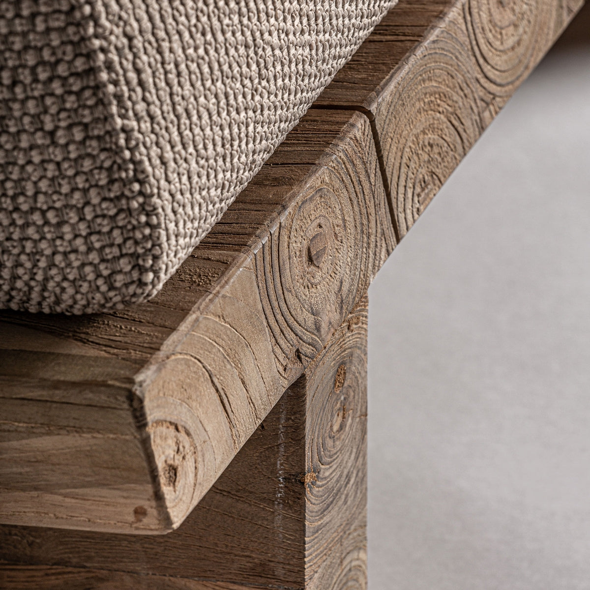 SOFÁ madera de teca / tejido