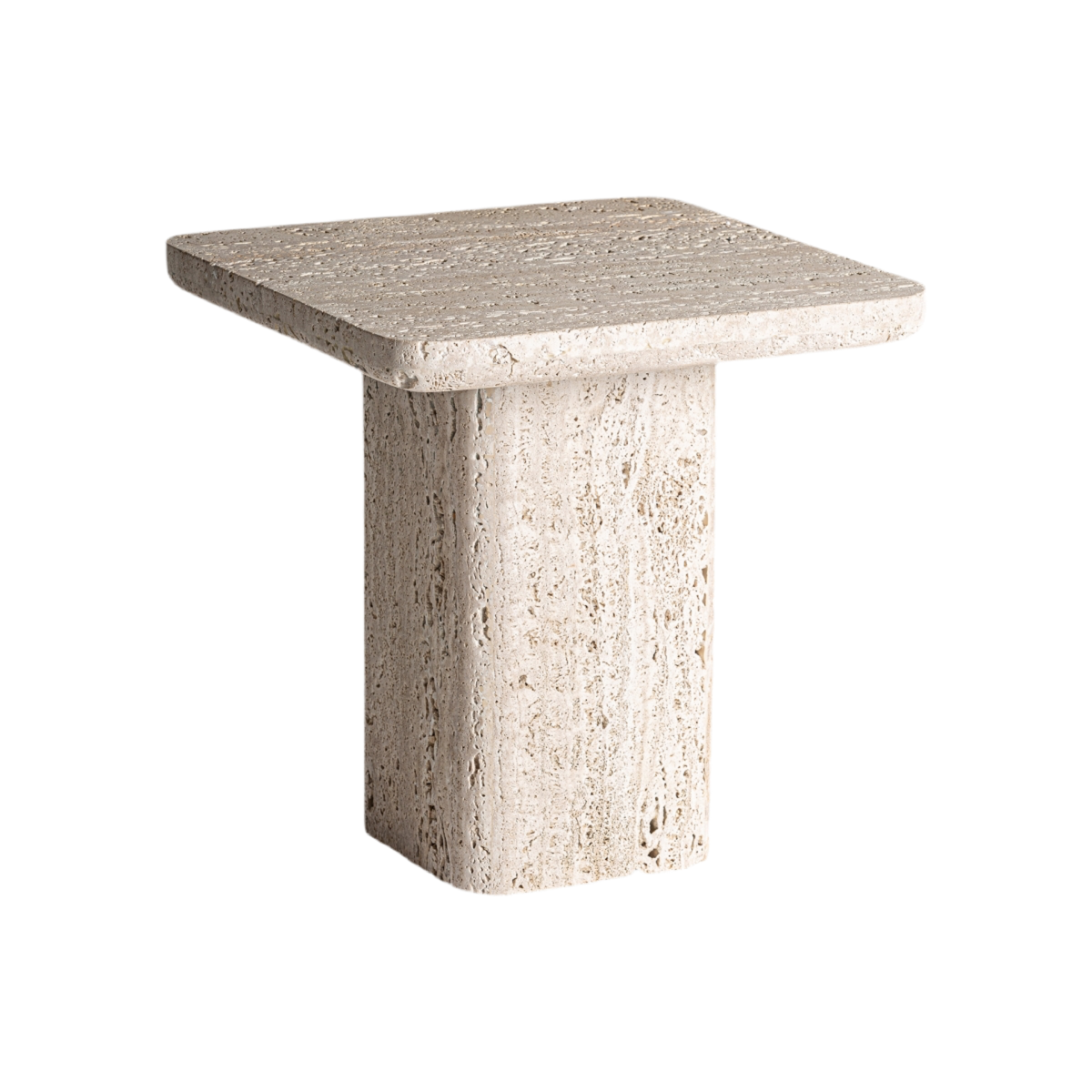 MESA AUXILIAR MÁRMOL TRAVERTINO