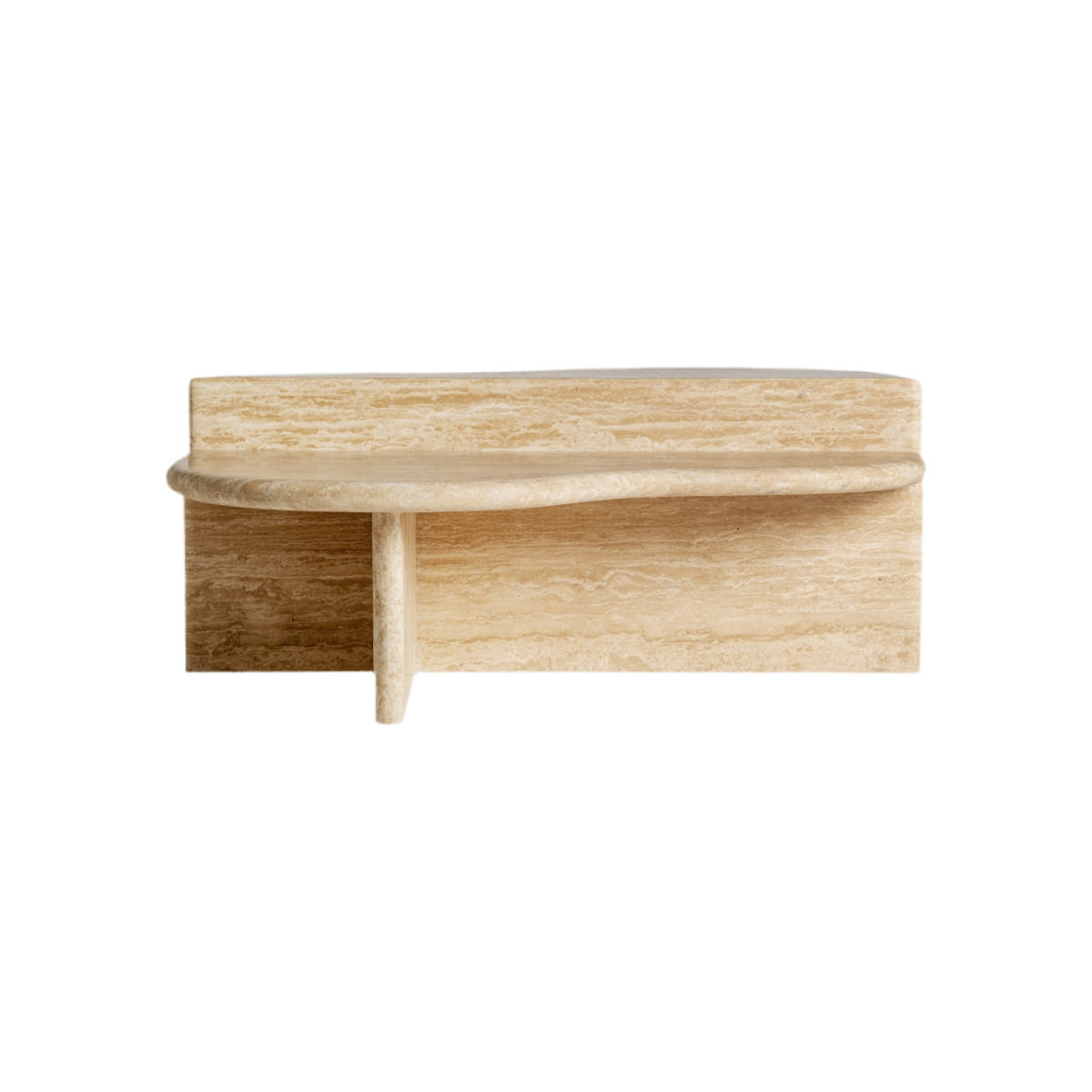 MESA DE CENTRO EN MÁRMOL TRAVERTINO