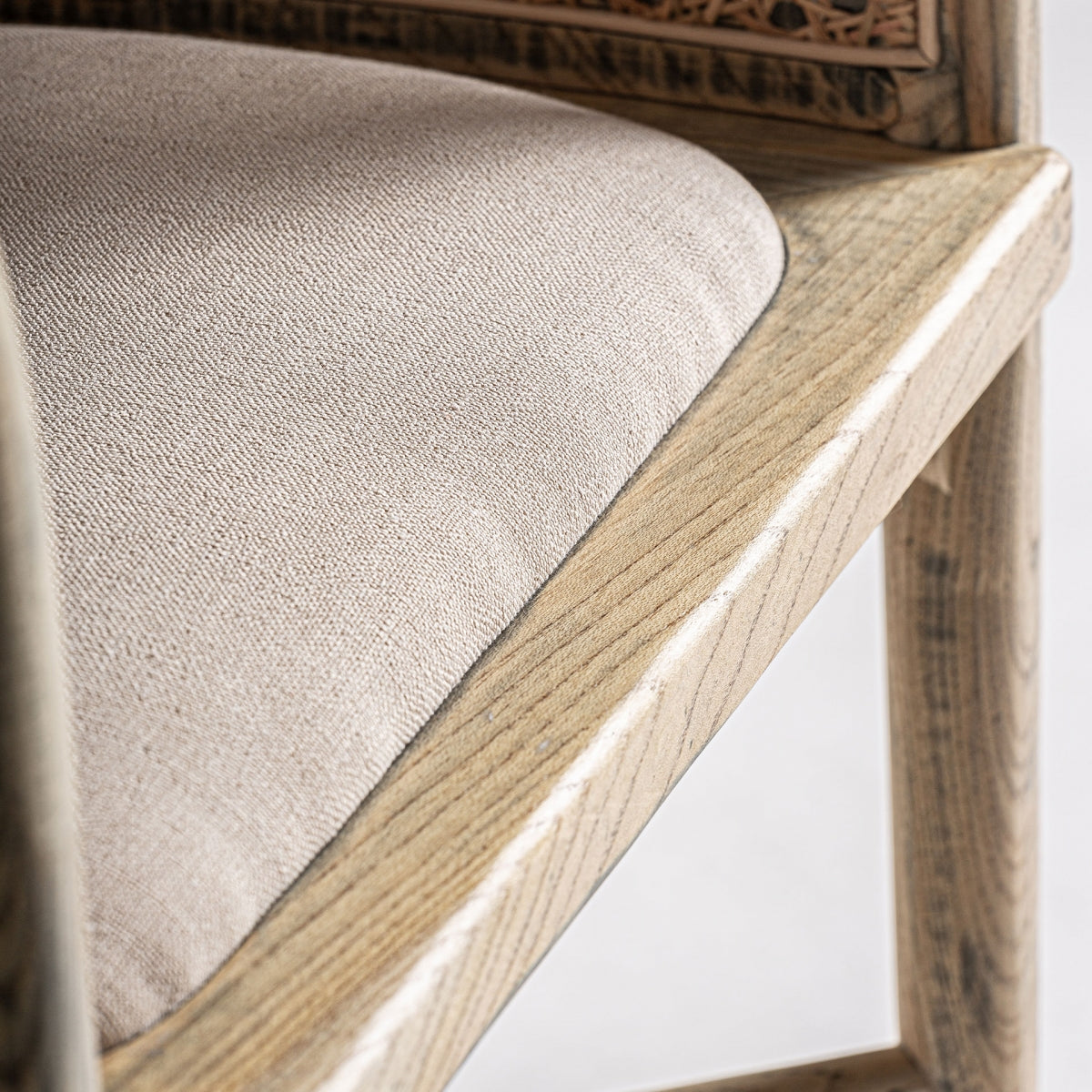 Silla madera de abedul / lino / cannage