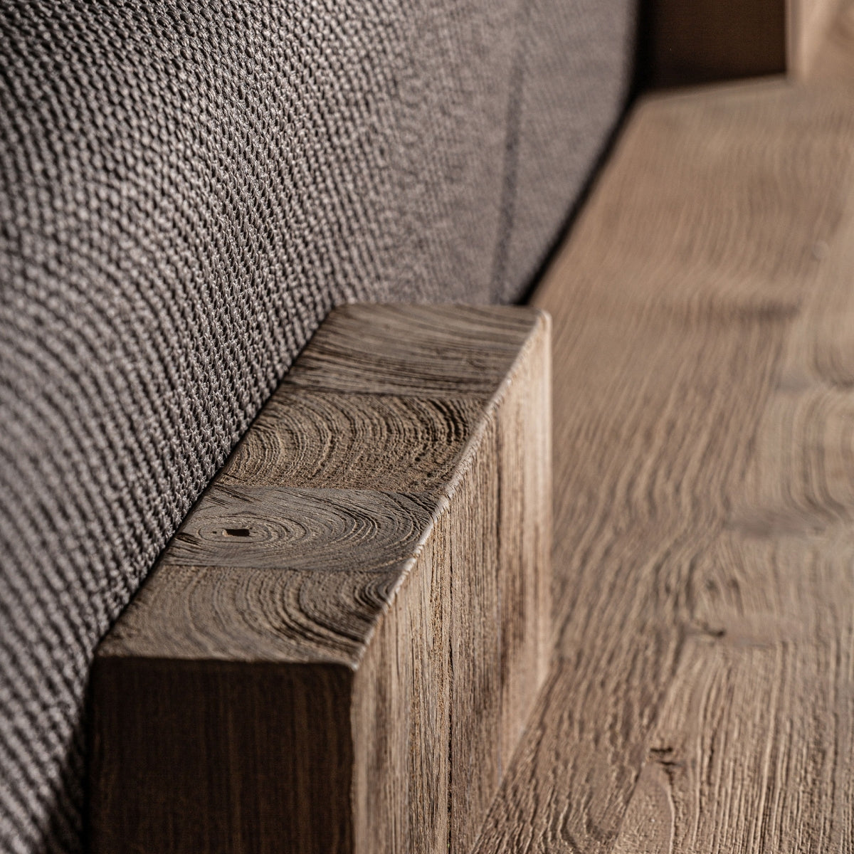 SOFÁ madera de teca / tejido