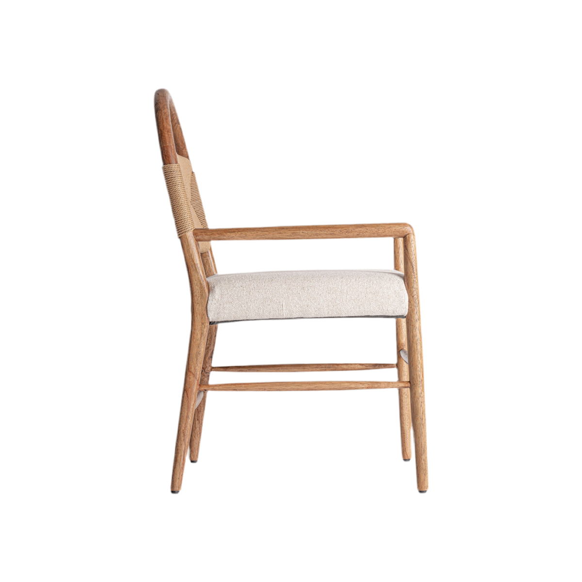 SILLa tejido / madera caucho / enea