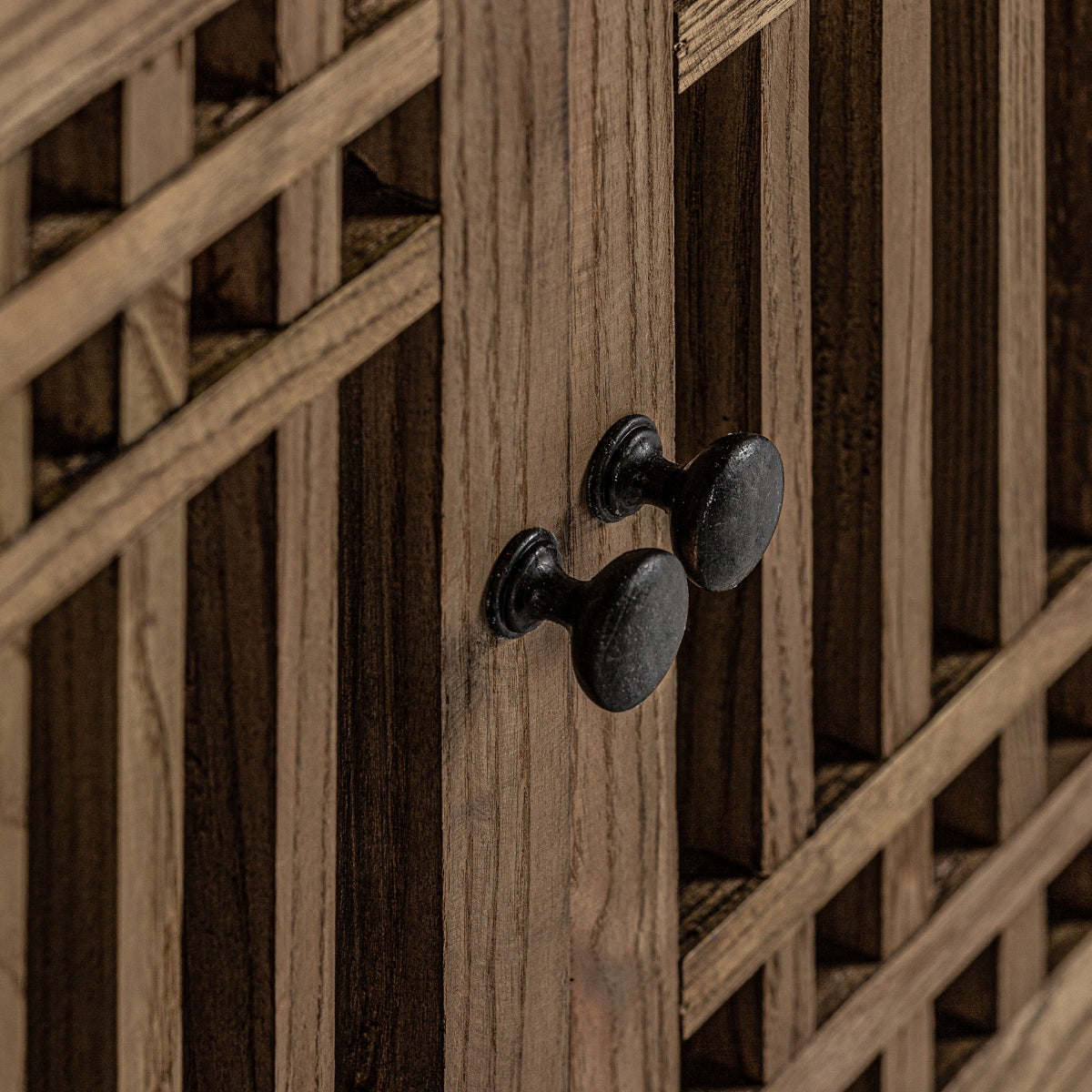 MUEBLE TV MADERA DE OLMO / HIERRO