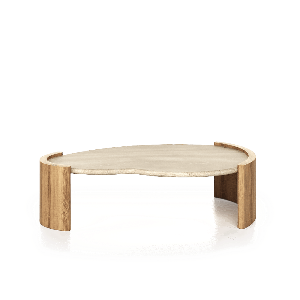 Mesa de centro natural/travertino.