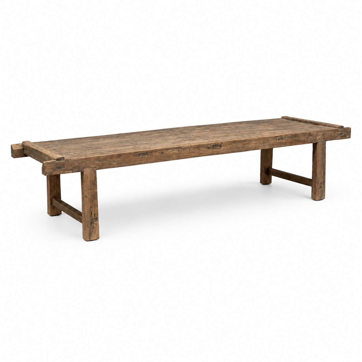 Mesa de Centro Antigua de Olmo Macizo – Pieza Única