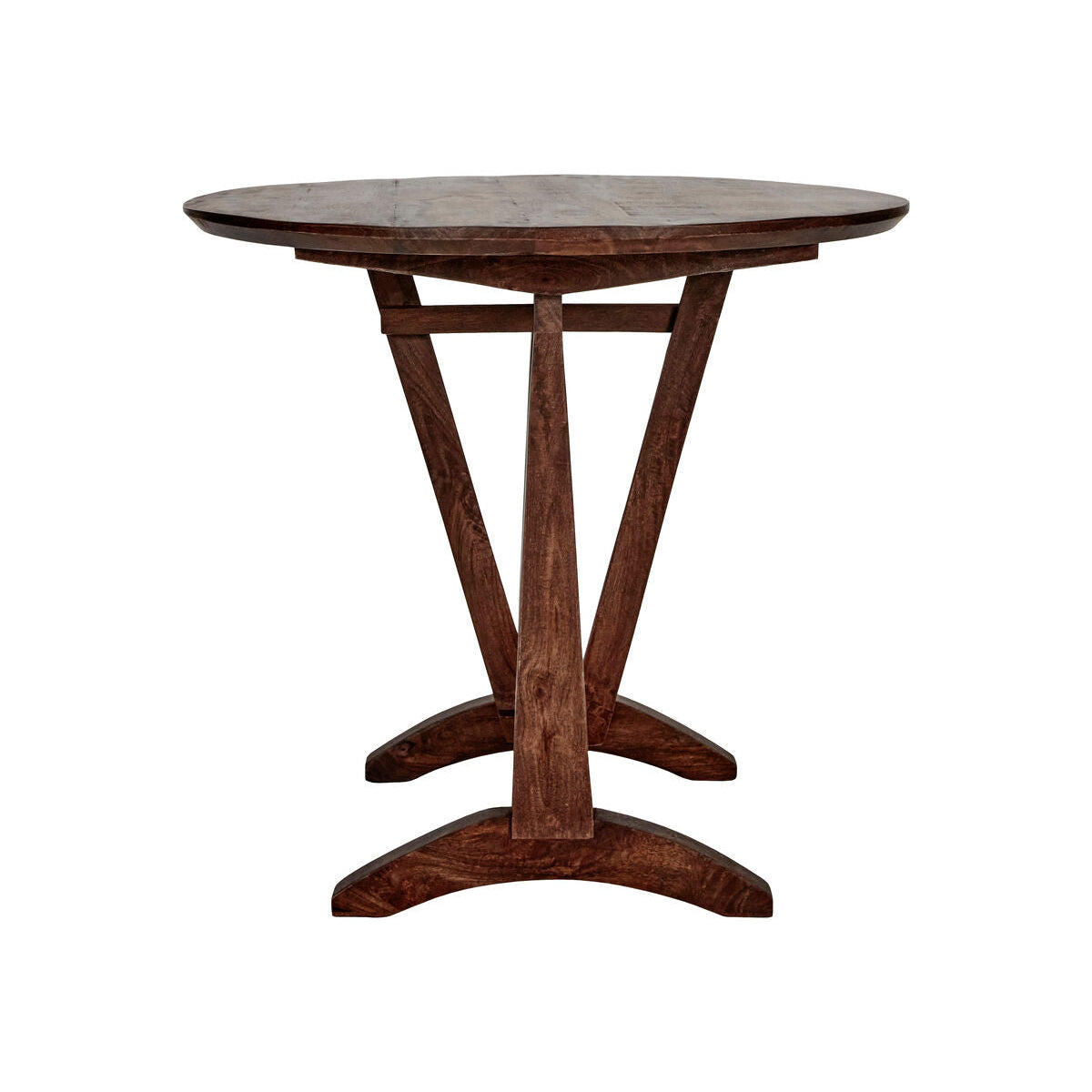 Mesa Redonda de Centro Plegable en Madera de Mango