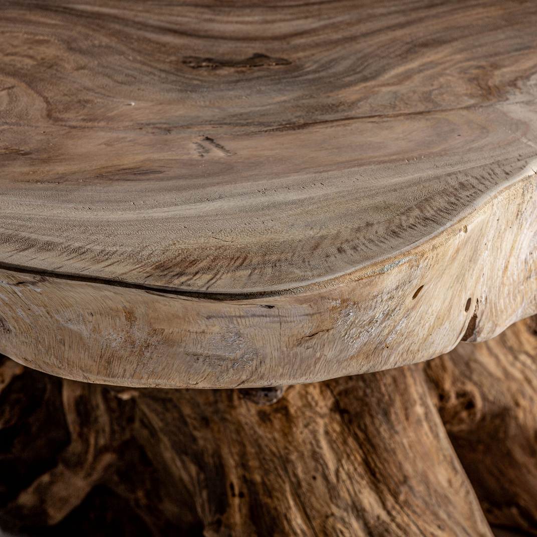Mesa de centro tronco madera suar .