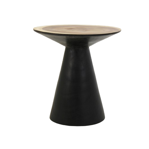 Mesa auxiliar negro/madera.