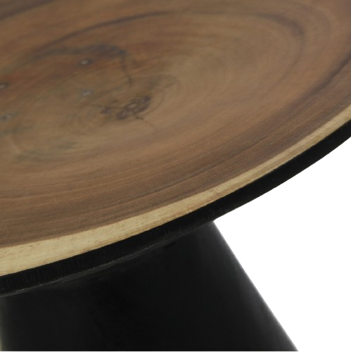 Mesa auxiliar negro/madera.