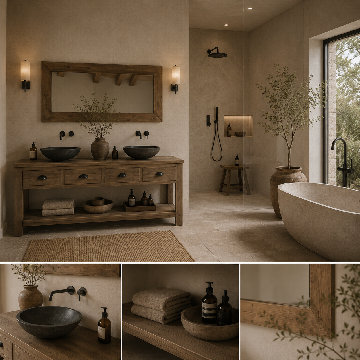 Baño sabi - ambiente completo