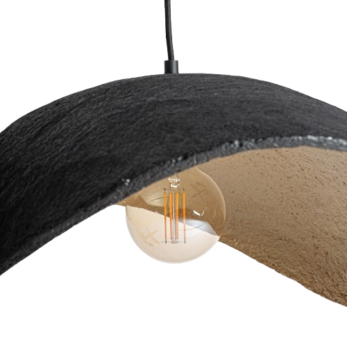 Lámpara de colgar en hierro y papel maché