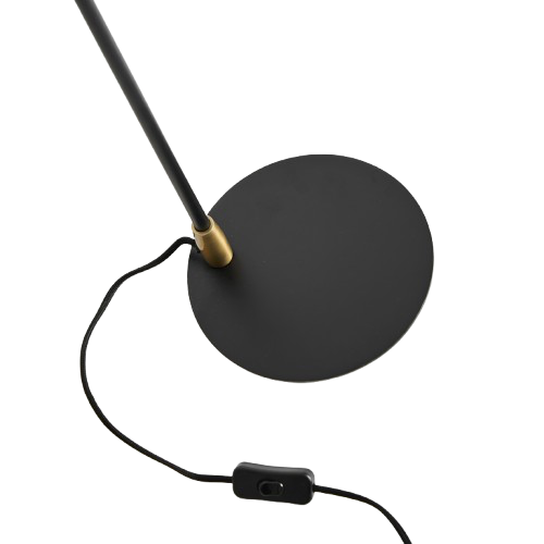 Lámpara de sobremesa Seb en hierro negro y dorado