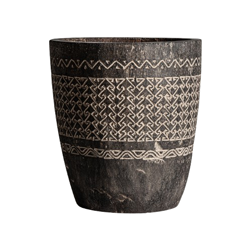 Macetero artesanal de madera