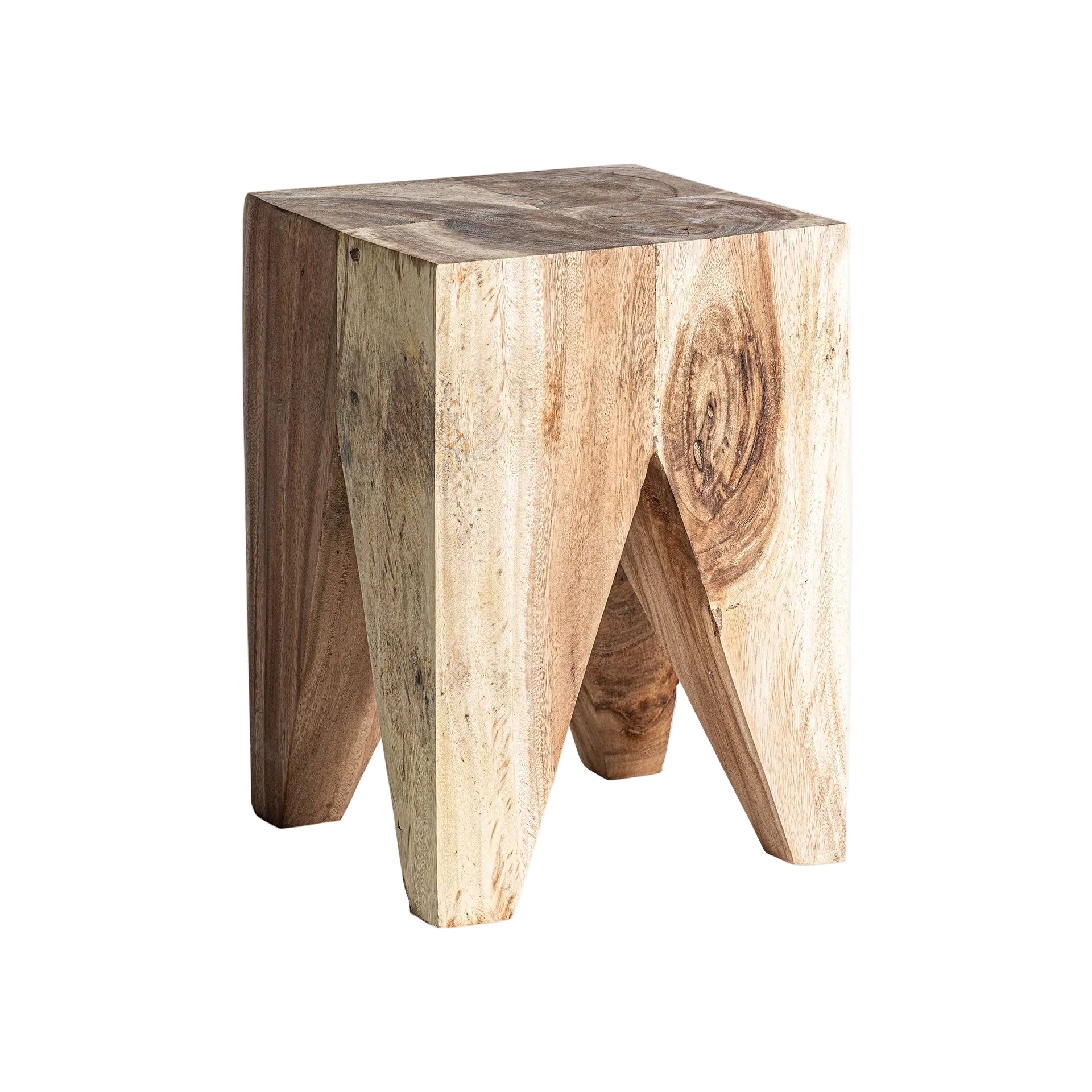 Mesa Auxiliar de Madera de Suar | Diseño Escultórico y Artesanal