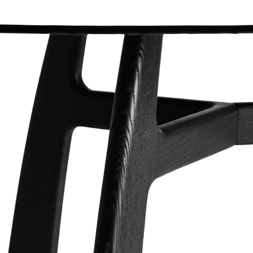 Mesa de comedor de madera y cristal templado