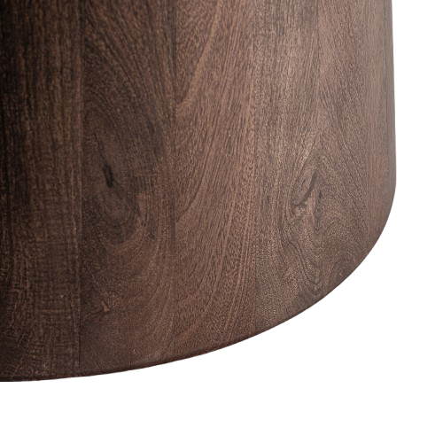 Mesa de comedor en travertino y madera de mango